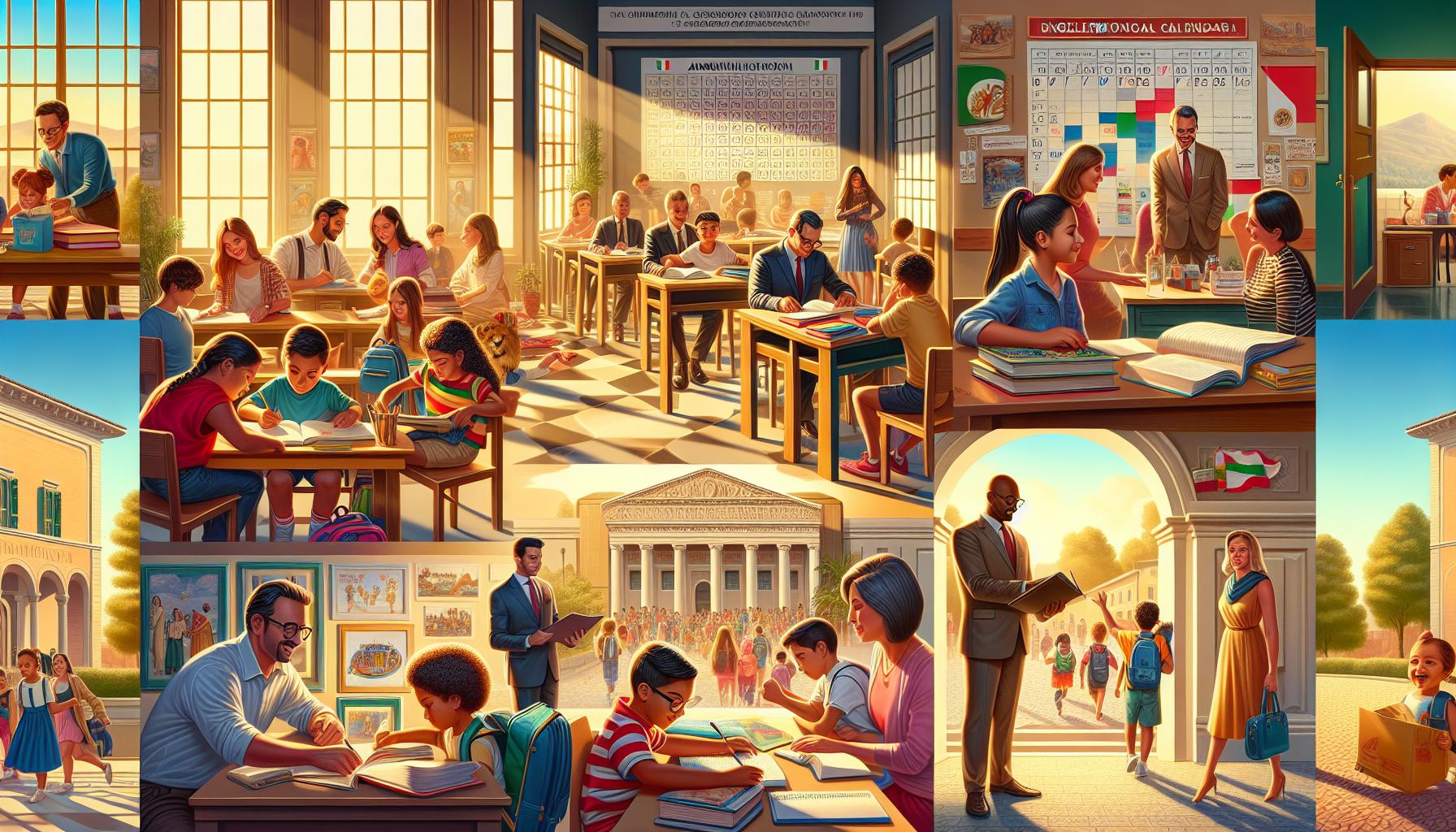 Che giorni precedono l'inizio della scuola in Italia?