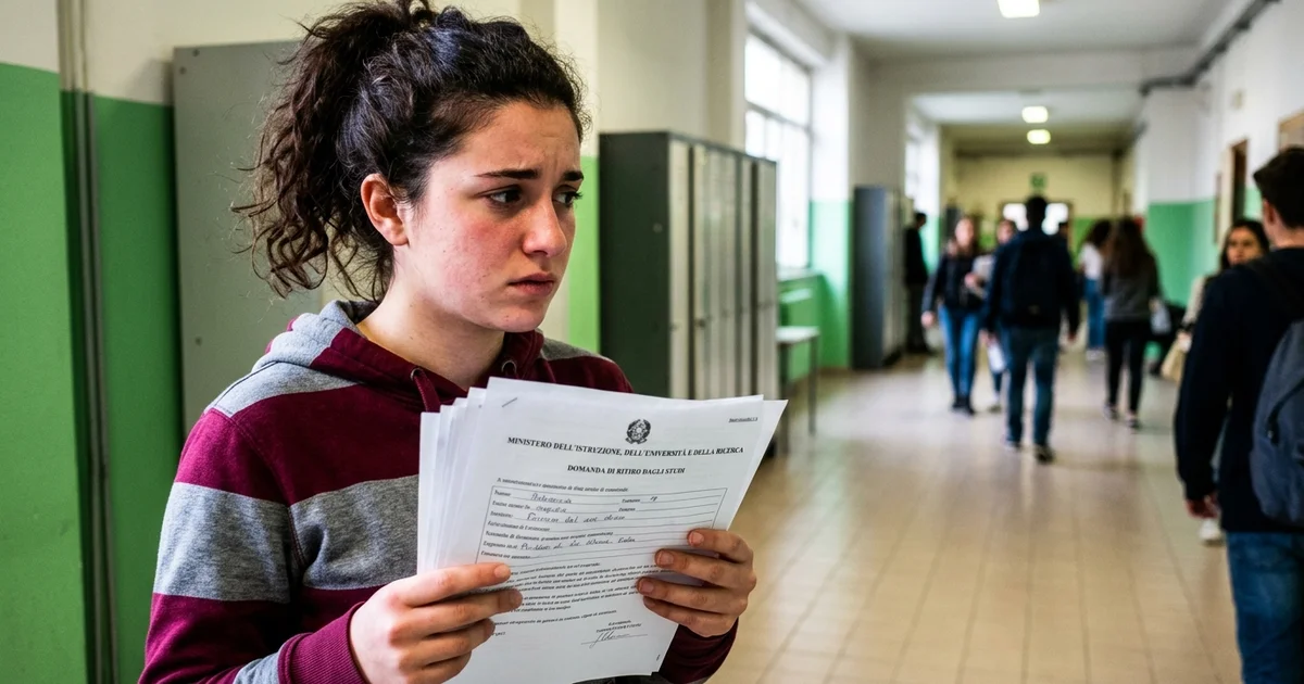 Studente che valuta la procedura su come abbandonare la scuola legalmente e le alternative